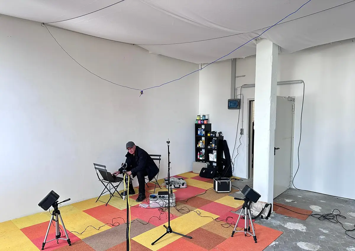 Decke abgespannt mit Segel